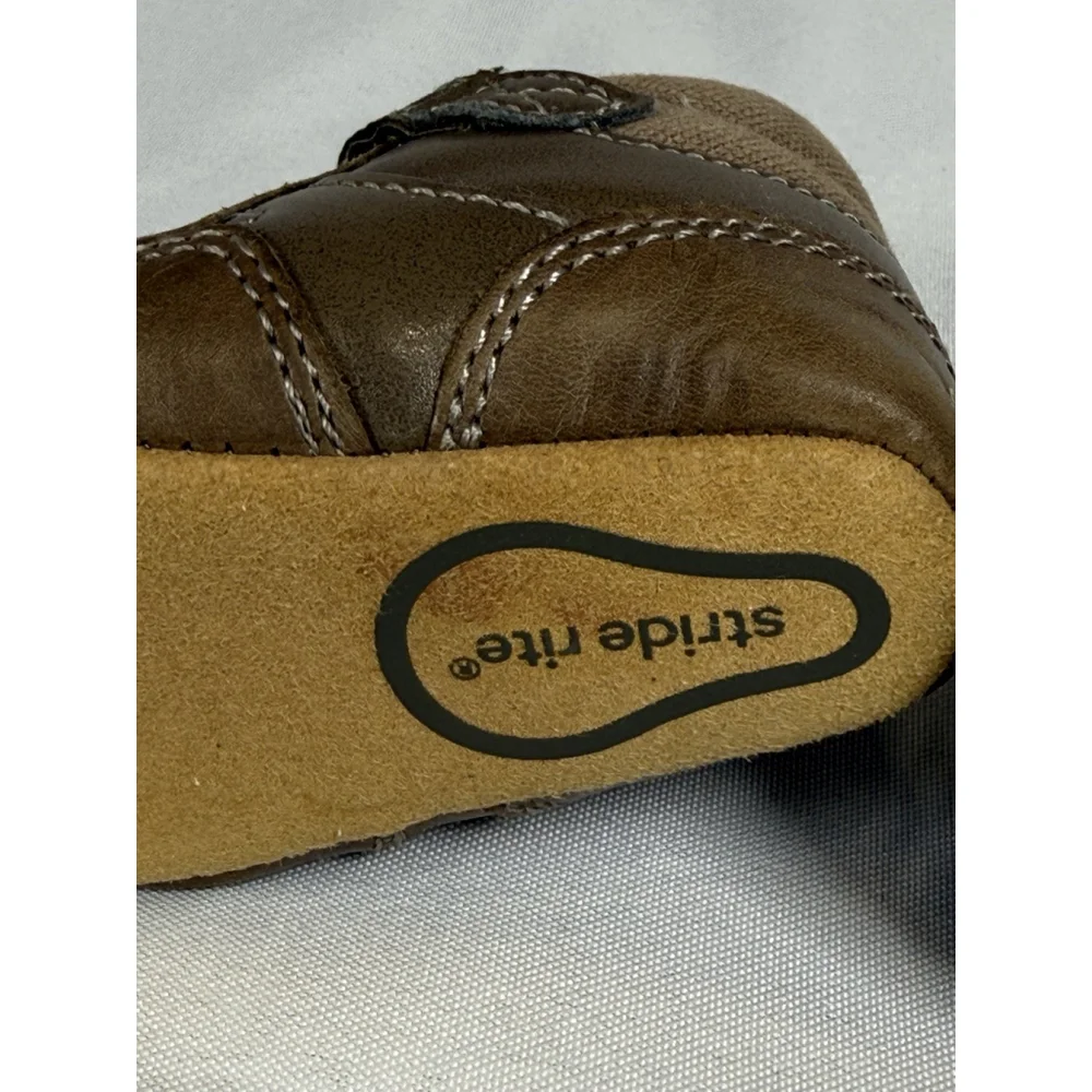 Stride Rite Toddler Shoes Size 2M Talley Brown Ryker Leather Bootie Infant Baby